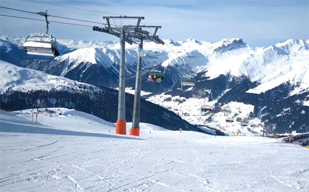 冬季瑞士旅游：达沃斯(Davos)滑雪