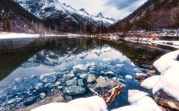 四姑娘山双桥沟雪景