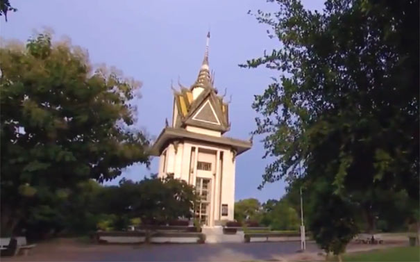 柬埔寨旅游景点：杀人场佛塔