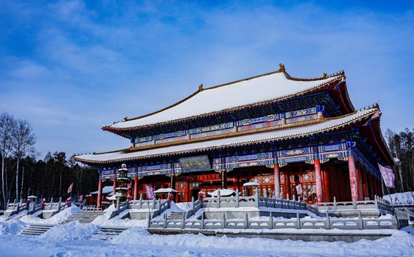 冬季漠河旅游景点推荐：观音山雪景