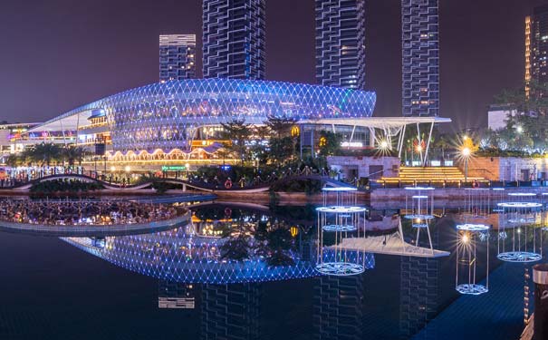 广东深圳旅游景点：海上世界夜景