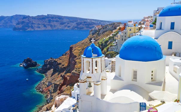 希腊旅游：爱琴海圣托里尼岛santorini