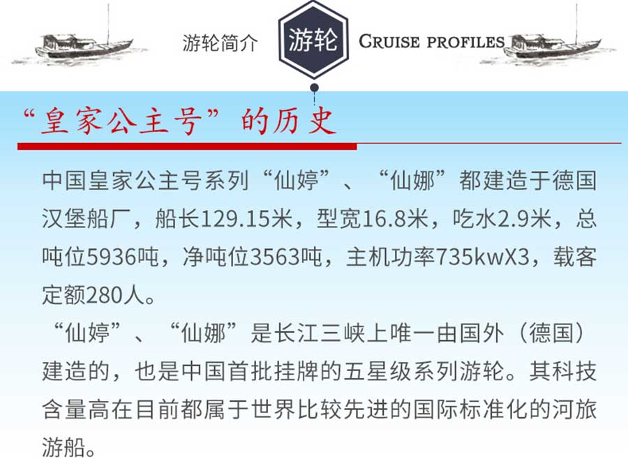 皇家公主仙娜号三峡游轮：基础信息