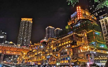 洪崖洞夜景-重庆旅游