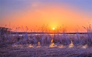 额济纳旗胡杨林旅游：居延海日出