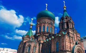 东北旅游：黑龙江哈尔滨索菲亚大教堂