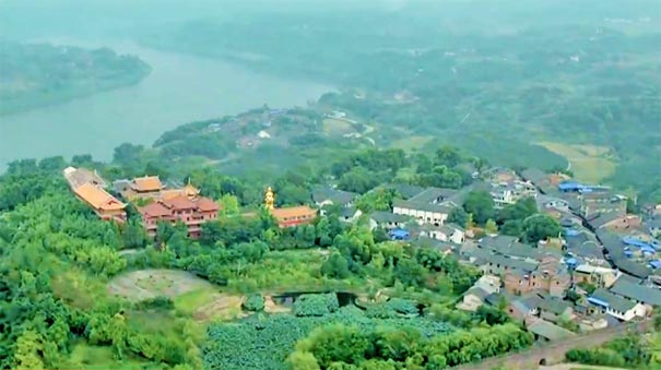 重庆旅游：合川涞滩古镇全景