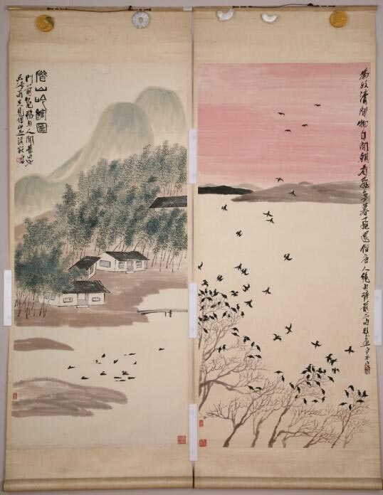 齐白石作品“四季山水屛”