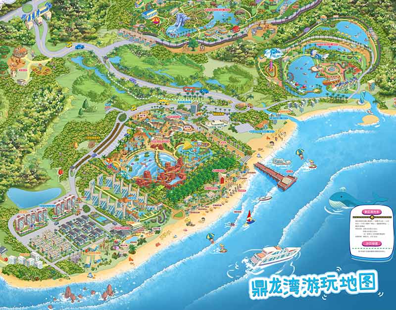 鼎龙湾度假区旅游导览地图(点击查看大图)