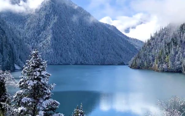 冬季九寨沟雪景