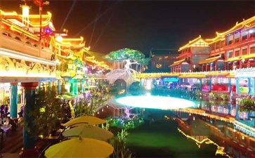 川西旅游：眉山东坡印象水街夜景