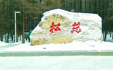 东北漠河旅游：漠河松苑公园雪景