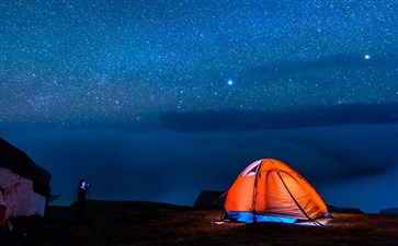 牛背上山顶星空夜景