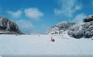 冬季重庆武隆仙女山雪景