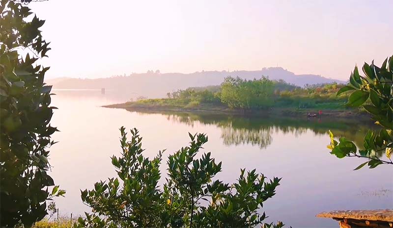 重庆长寿湖景区夕阳