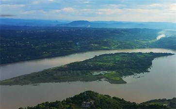 重庆亲子游：江津中坝岛全景