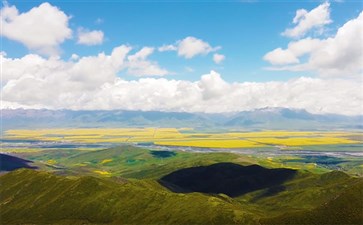 青海自驾游：大坂山观景台赏油菜花