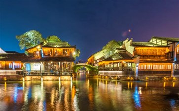 浙江旅游：乌镇西栅夜景