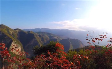 巫山神女天路红叶美景