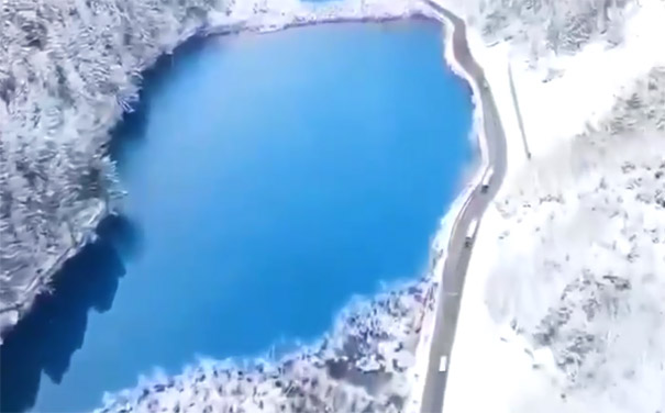 九寨沟冬季雪景