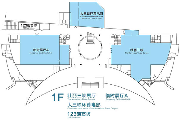 重庆三峡博物馆一楼导览平面图