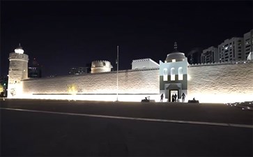 迪拜旅游：豪森宫殿城堡夜景