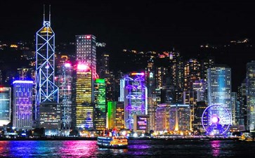 重庆夕阳红旅游：香港维多利亚港夜景