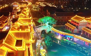 眉山东坡印象水街夜景