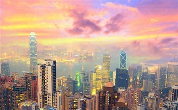 香港-太平山顶日出