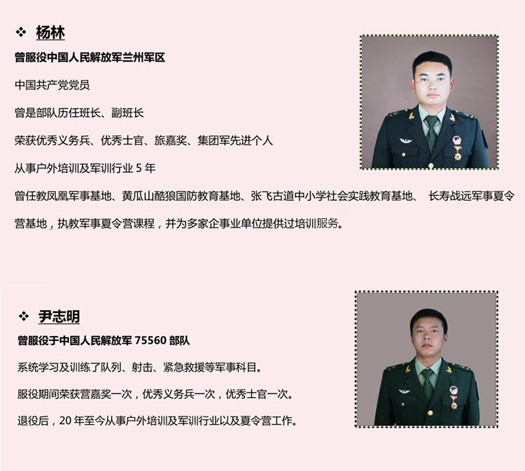 重庆军事夏令营：教官团介绍