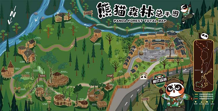 熊猫夏令营：熊猫森林总平面图