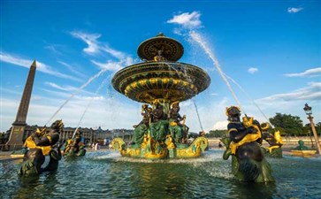 欧洲旅游：法国巴黎协和广场方尖碑