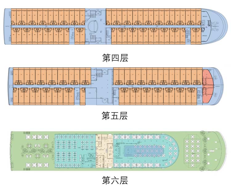 星际雅典娜五星三峡游轮：游轮甲板