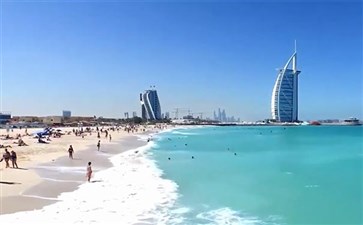 阿联酋迪拜朱美拉海滨浴场与七星帆船酒店