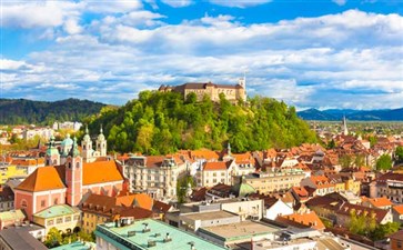 东欧旅游：巴尔干斯洛文尼亚卢布尔雅那老城区