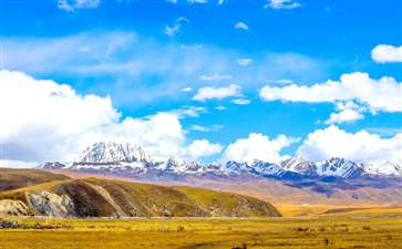 塔公草原与雅拉雪山