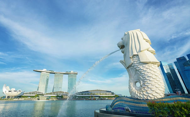 新加坡旅游海湾鱼尾狮公园