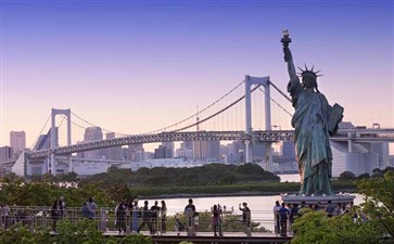 日本旅游：东京台场海滨公园自由女神像