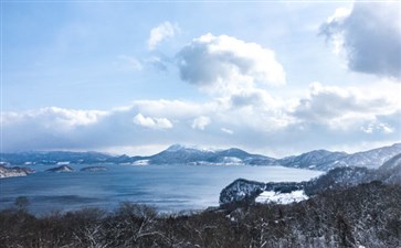 日本北海道旅游：洞爷湖雪景