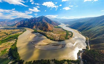 全景云南旅游：丽江长江第一湾