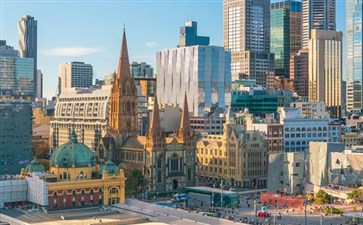 澳大利亚旅游：墨尔本城市中心圣保罗大教堂
