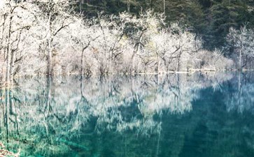 九寨沟景区冬季雪景