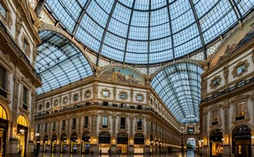 欧洲旅游：意大利米兰埃马努埃尔二世长廊