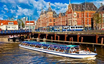 欧洲旅游：荷兰阿姆斯特丹运河