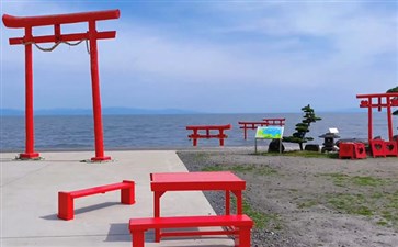 日本旅游：佐贺大鱼神社海中鸟居