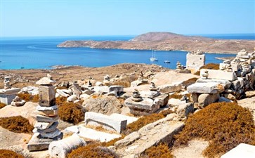 希腊爱琴海提洛岛古希腊遗址