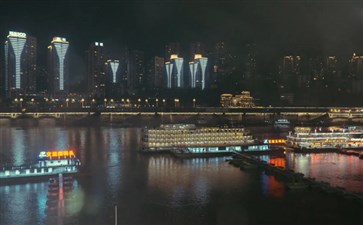 重庆朝天门码头夜景
