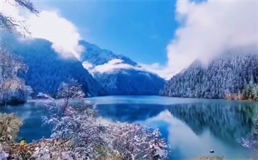 九寨沟冬季雪景