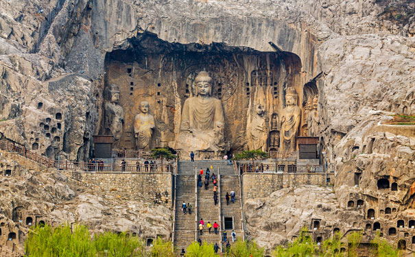 重庆出发高端团旅游_河南少林寺+龙门石窟+开封府+云台山5/6日旅游[火车/飞机]<河南少林寺旅游，游十三朝古都洛阳+七朝古都开封，登封少林寺、洛阳龙门石窟、开封府、清明上河园、云台山！>