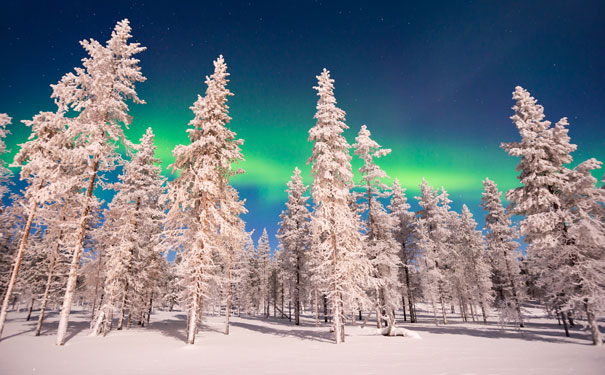 重庆到北欧芬兰一地七天深度旅游<北欧极光滑雪极地之旅>